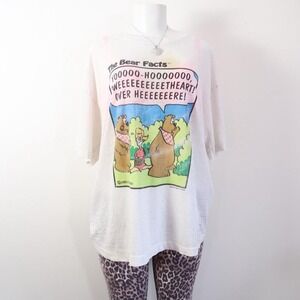 bear facts graphic tee vintage 90s comic single stitch xl